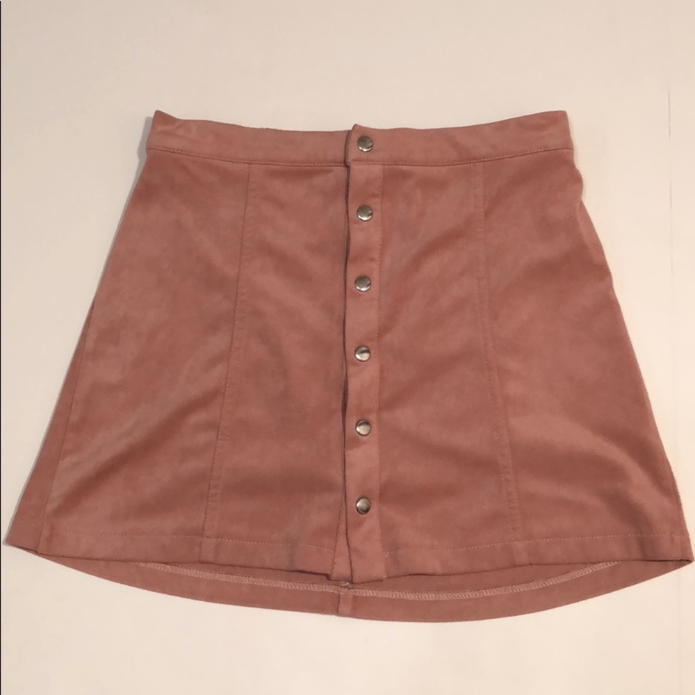 Forever 21 Girls Suede Skirt, Pink, 11/12